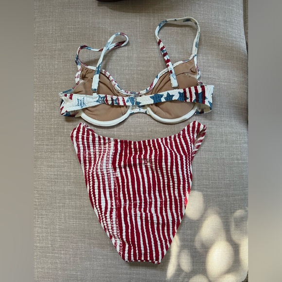 New rare never worn 1980’s red white and blue high cut bikini size 11/12. - Picture 7 of 8